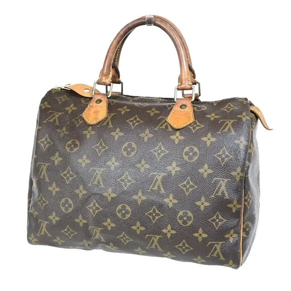 LOUIS VUITTON Speedy 30 Travel Hand Bag Monogram Leather Brown - Picture 13 of 16